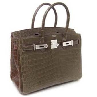 HERMES エルメス バーキン30 スーパーコピー クロコダイルニロティカスマット グリエレファント シルバー金具 05P01Sep13 Birkin 194